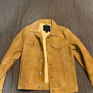 Lucky Brand Suede Leather Trucker Jacket